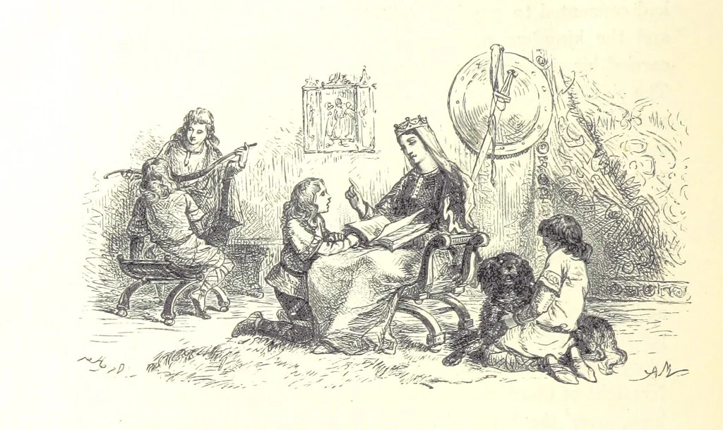 An illustration from The History of England ... Related for the rising generation by M. Guizot, and edited by Madame de Witt ... Translated by M. Thomas. With ... illustrations, 1877, leaf 52