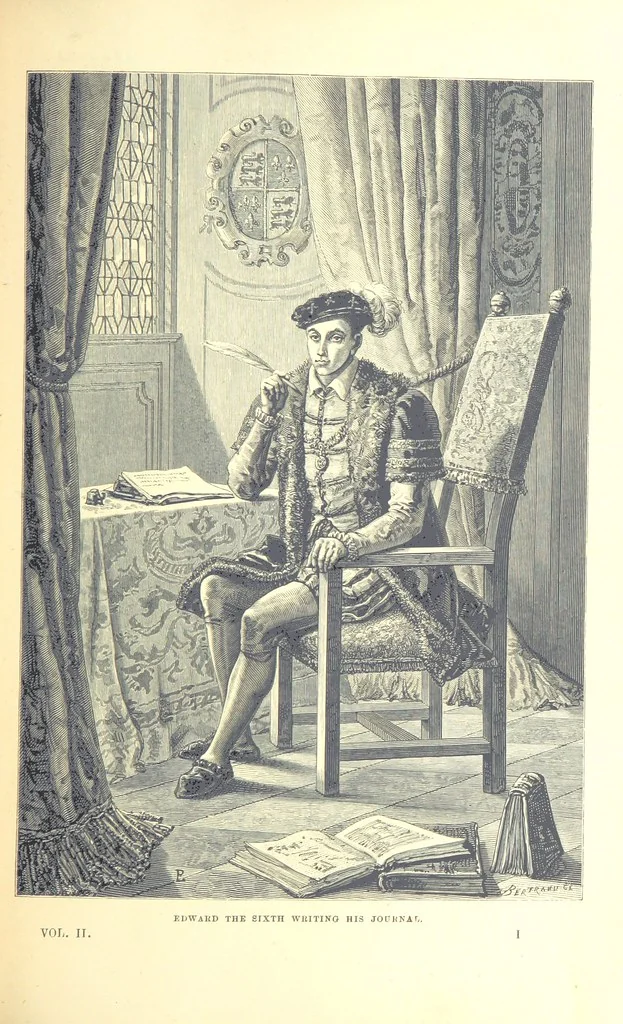 An illustration from The History of England ... Related for the rising generation by M. Guizot, and edited by Madame de Witt ... Translated by M. Thomas. With ... illustrations, 1877, leaf 129
