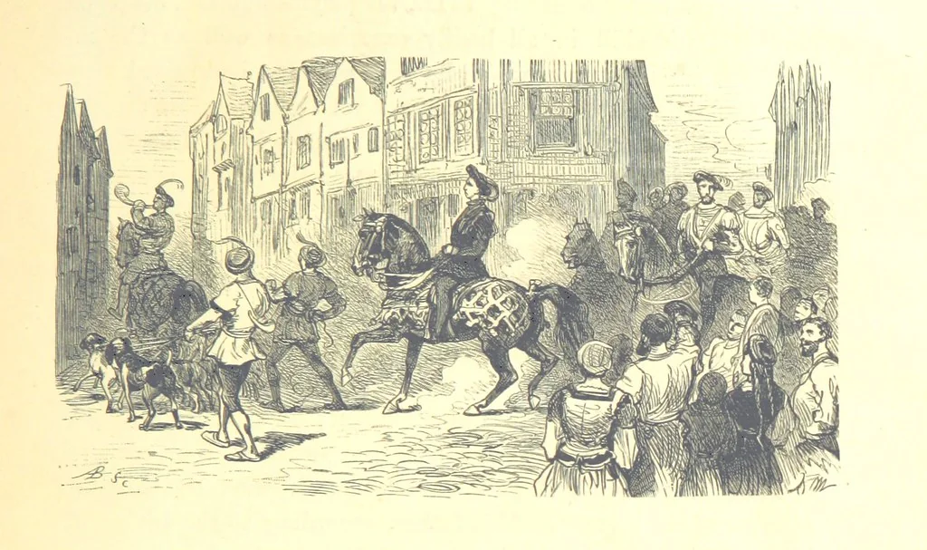 An illustration from The History of England ... Related for the rising generation by M. Guizot, and edited by Madame de Witt ... Translated by M. Thomas. With ... illustrations, 1877, leaf 17