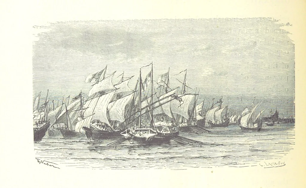 An illustration from The History of England ... Related for the rising generation by M. Guizot, and edited by Madame de Witt ... Translated by M. Thomas. With ... illustrations, 1877, leaf 302