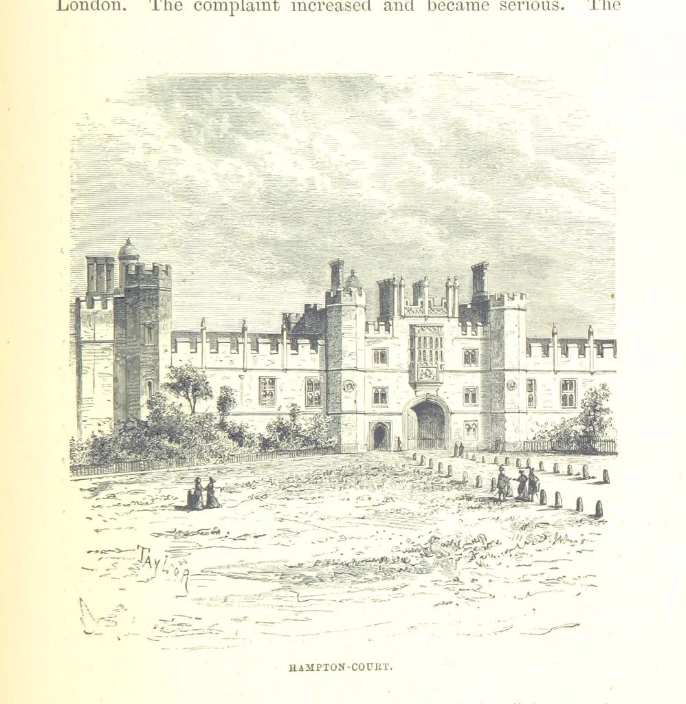 An illustration from The History of England ... Related for the rising generation by M. Guizot, and edited by Madame de Witt ... Translated by M. Thomas. With ... illustrations, 1877, leaf 523