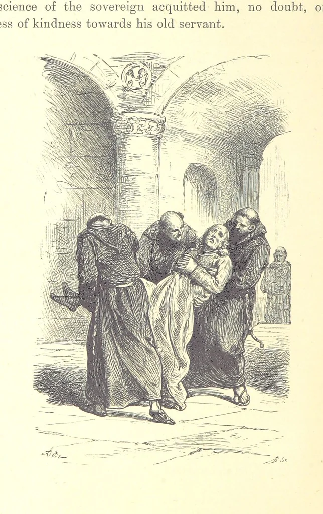 An illustration from The History of England ... Related for the rising generation by M. Guizot, and edited by Madame de Witt ... Translated by M. Thomas. With ... illustrations, 1877, leaf 66