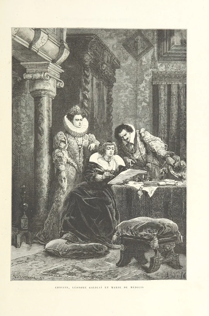 An illustration from L'Histoire de France depuis les temps les plus reculés jusqu'en 1789, racontée à mes petits-enfants ... Ouvrage illustré ... d'après les dessins d'A. de Neuville, 1870, leaf 23
