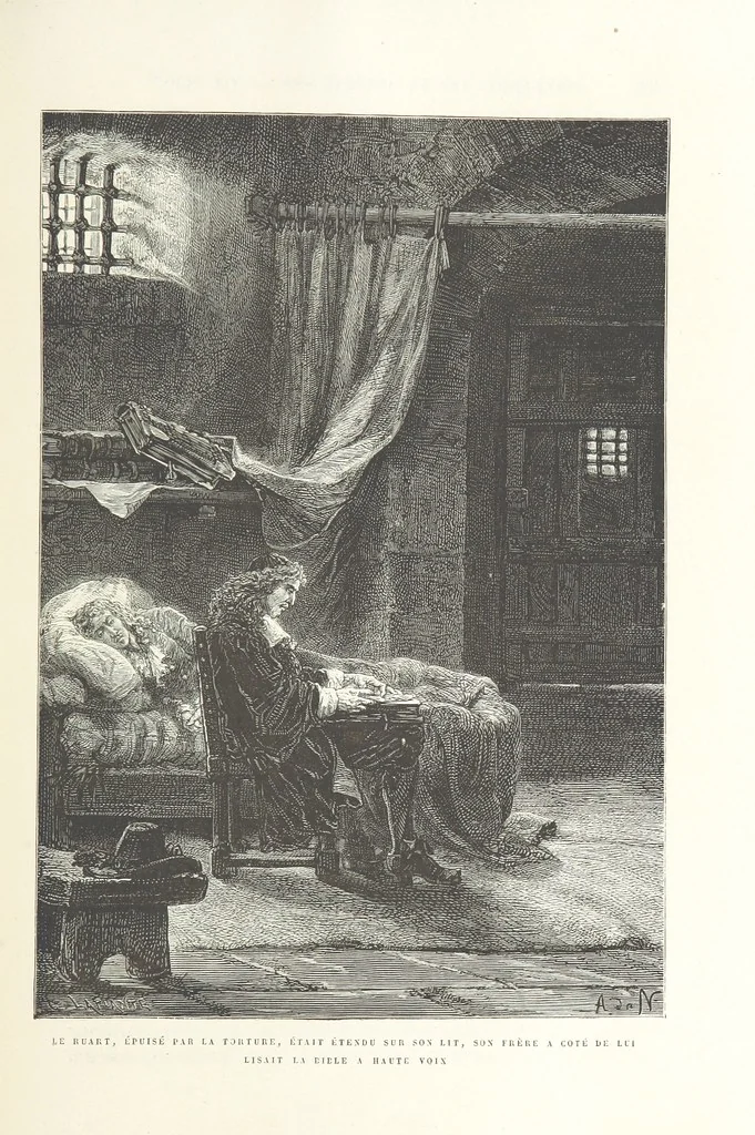 An illustration from L'Histoire de France depuis les temps les plus reculés jusqu'en 1789, racontée à mes petits-enfants ... Ouvrage illustré ... d'après les dessins d'A. de Neuville, 1870, leaf 297