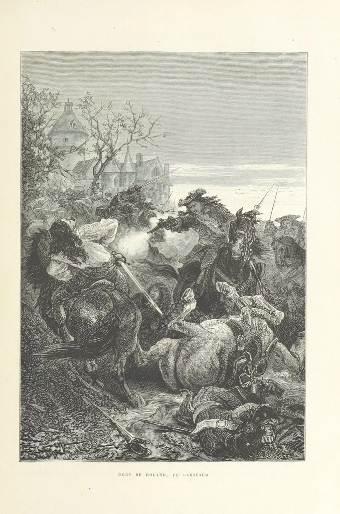 An illustration from L'Histoire de France depuis les temps les plus reculés jusqu'en 1789, racontée à mes petits-enfants ... Ouvrage illustré ... d'après les dessins d'A. de Neuville, 1870, leaf 431