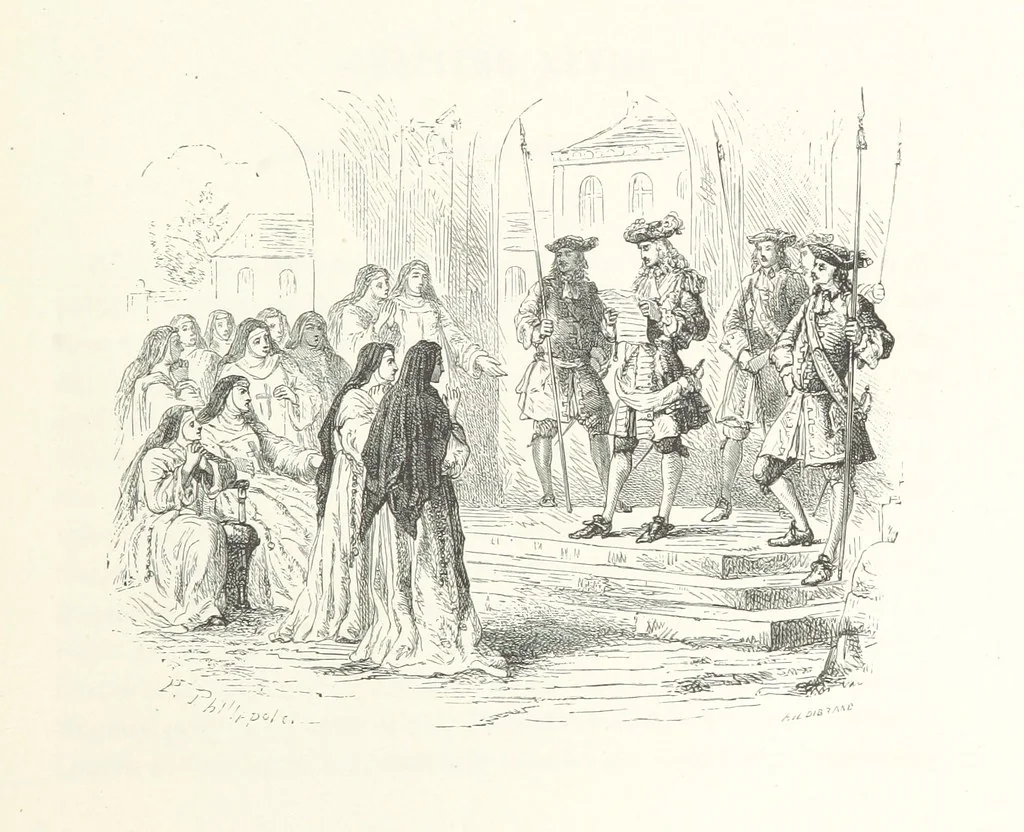 An illustration from L'Histoire de France depuis les temps les plus reculés jusqu'en 1789, racontée à mes petits-enfants ... Ouvrage illustré ... d'après les dessins d'A. de Neuville, 1870, leaf 453