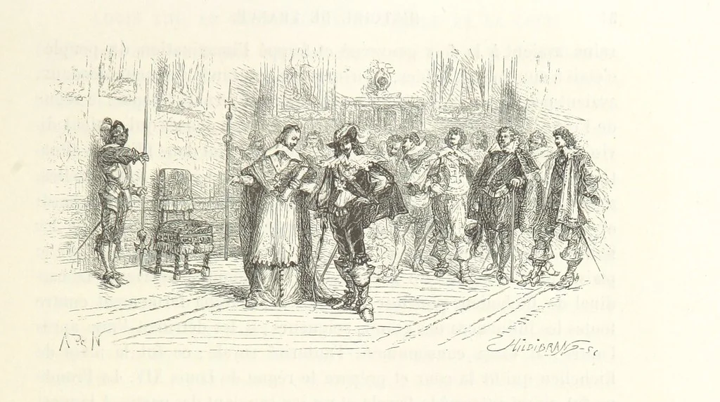 An illustration from L'Histoire de France depuis les temps les plus reculés jusqu'en 1789, racontée à mes petits-enfants ... Ouvrage illustré ... d'après les dessins d'A. de Neuville, 1870, leaf 51