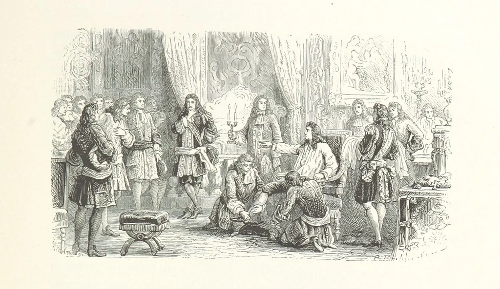 An illustration from L'Histoire de France depuis les temps les plus reculés jusqu'en 1789, racontée à mes petits-enfants ... Ouvrage illustré ... d'après les dessins d'A. de Neuville, 1870, leaf 541