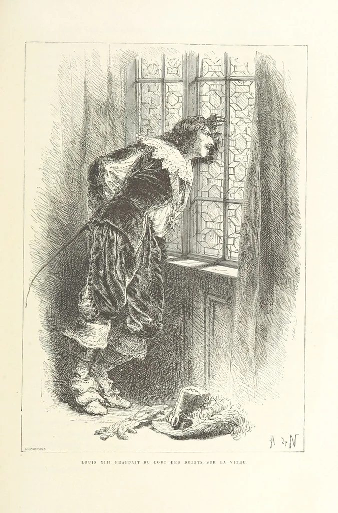An illustration from L'Histoire de France depuis les temps les plus reculés jusqu'en 1789, racontée à mes petits-enfants ... Ouvrage illustré ... d'après les dessins d'A. de Neuville, 1870, leaf 61