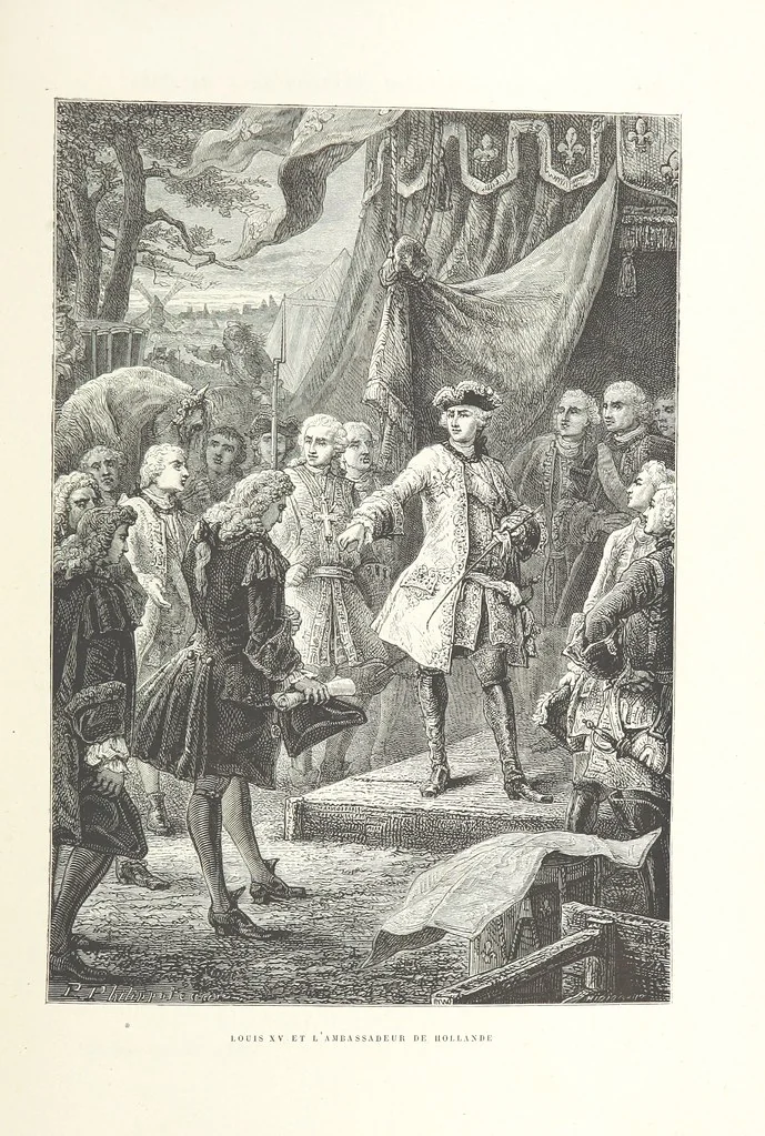 An illustration from L'Histoire de France depuis les temps les plus reculés jusqu'en 1789, racontée à mes petits-enfants ... Ouvrage illustré ... d'après les dessins d'A. de Neuville, 1870, leaf 117