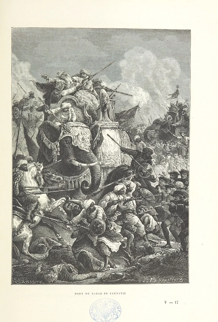 An illustration from L'Histoire de France depuis les temps les plus reculés jusqu'en 1789, racontée à mes petits-enfants ... Ouvrage illustré ... d'après les dessins d'A. de Neuville, 1870, leaf 145
