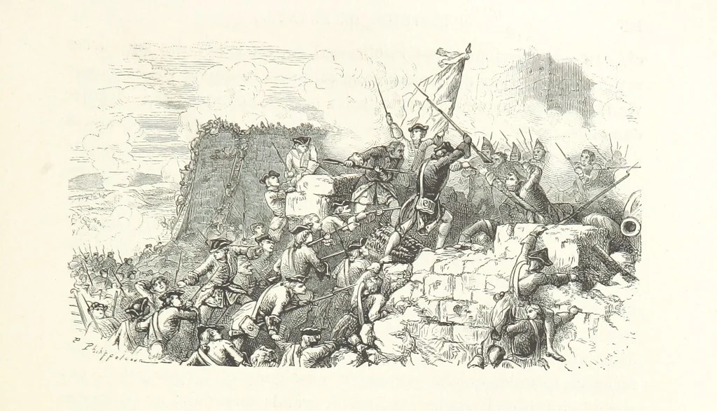 An illustration from L'Histoire de France depuis les temps les plus reculés jusqu'en 1789, racontée à mes petits-enfants ... Ouvrage illustré ... d'après les dessins d'A. de Neuville, 1870, leaf 183