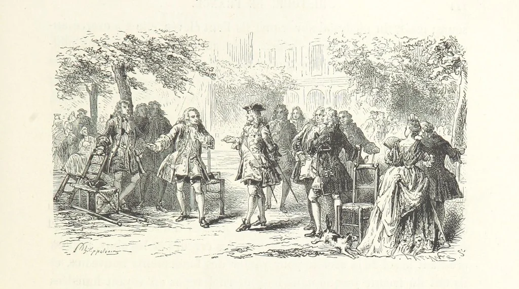 An illustration from L'Histoire de France depuis les temps les plus reculés jusqu'en 1789, racontée à mes petits-enfants ... Ouvrage illustré ... d'après les dessins d'A. de Neuville, 1870, leaf 239