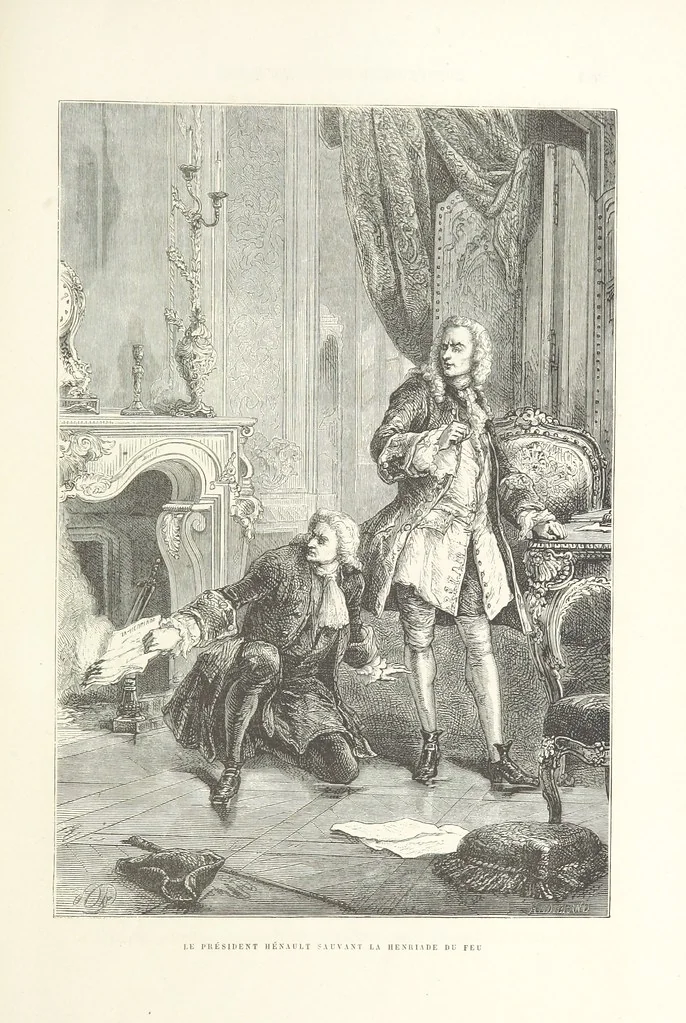 An illustration from L'Histoire de France depuis les temps les plus reculés jusqu'en 1789, racontée à mes petits-enfants ... Ouvrage illustré ... d'après les dessins d'A. de Neuville, 1870, leaf 253