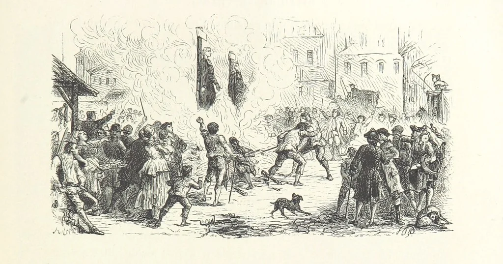 An illustration from L'Histoire de France depuis les temps les plus reculés jusqu'en 1789, racontée à mes petits-enfants ... Ouvrage illustré ... d'après les dessins d'A. de Neuville, 1870, leaf 315