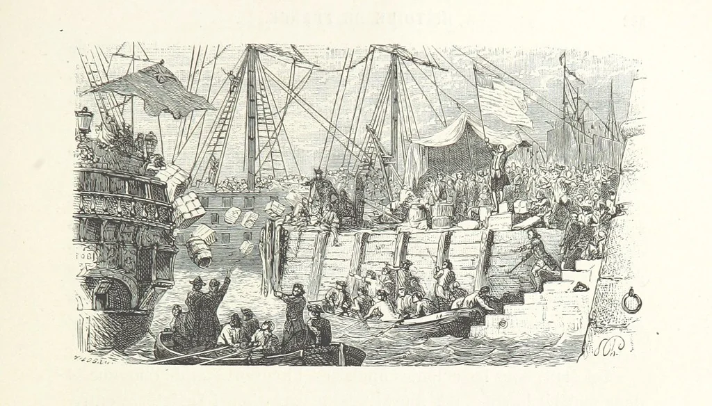 An illustration from L'Histoire de France depuis les temps les plus reculés jusqu'en 1789, racontée à mes petits-enfants ... Ouvrage illustré ... d'après les dessins d'A. de Neuville, 1870, leaf 337