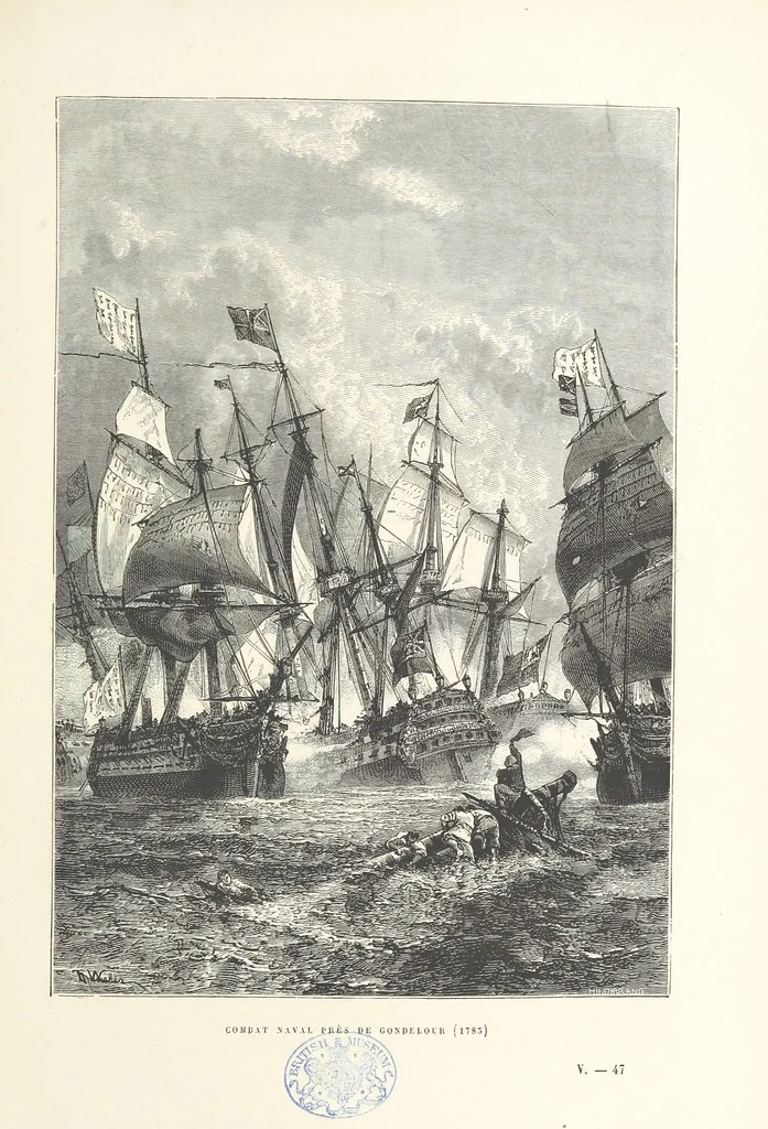 An illustration from L'Histoire de France depuis les temps les plus reculés jusqu'en 1789, racontée à mes petits-enfants ... Ouvrage illustré ... d'après les dessins d'A. de Neuville, 1870, leaf 385
