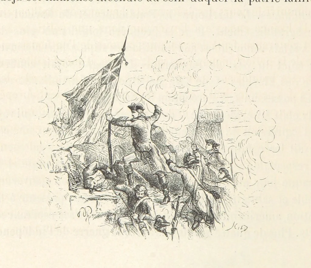 An illustration from L'Histoire de France depuis les temps les plus reculés jusqu'en 1789, racontée à mes petits-enfants ... Ouvrage illustré ... d'après les dessins d'A. de Neuville, 1870, leaf 390