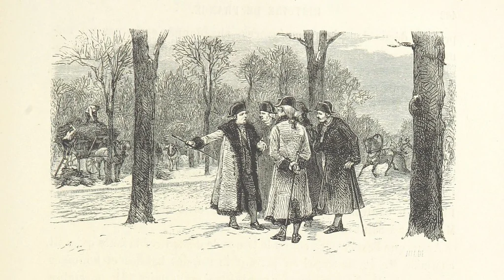 An illustration from L'Histoire de France depuis les temps les plus reculés jusqu'en 1789, racontée à mes petits-enfants ... Ouvrage illustré ... d'après les dessins d'A. de Neuville, 1870, leaf 417