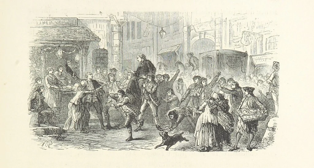 An illustration from L'Histoire de France depuis les temps les plus reculés jusqu'en 1789, racontée à mes petits-enfants ... Ouvrage illustré ... d'après les dessins d'A. de Neuville, 1870, leaf 455