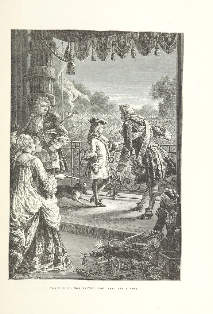 An illustration from L'Histoire de France depuis les temps les plus reculés jusqu'en 1789, racontée à mes petits-enfants ... Ouvrage illustré ... d'après les dessins d'A. de Neuville, 1870, leaf 61