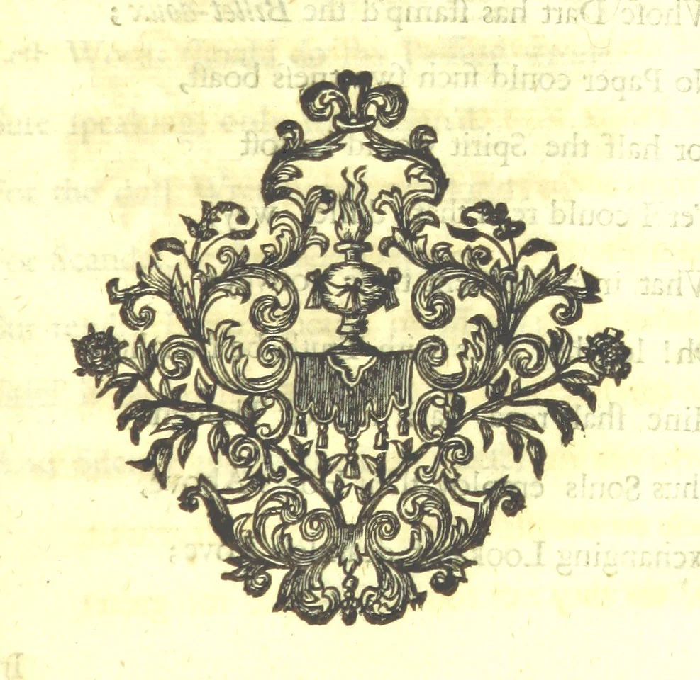 An illustration from A new Miscellany of original poems, translations and imitations, by ... Mr Prior, Mr Pope, Mr Hughes, Mr Harcourt, Lady M[ary] W[ortley] M[ontague], Mrs Manley, etc. Now first published ... with some familiar Letters by the late Earl of Rochester, never before printed. [Edited, with contributions, by A. H., i.e. Anthony Hammond, 1720, leaf 281