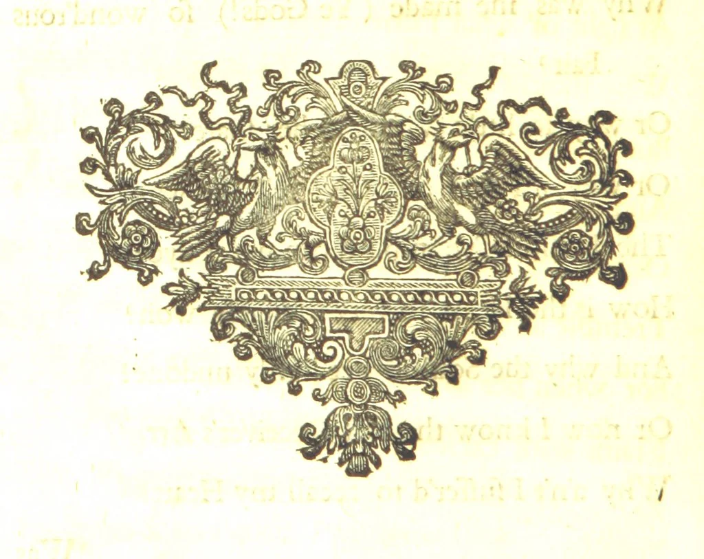 An illustration from A new Miscellany of original poems, translations and imitations, by ... Mr Prior, Mr Pope, Mr Hughes, Mr Harcourt, Lady M[ary] W[ortley] M[ontague], Mrs Manley, etc. Now first published ... with some familiar Letters by the late Earl of Rochester, never before printed. [Edited, with contributions, by A. H., i.e. Anthony Hammond, 1720, leaf 372