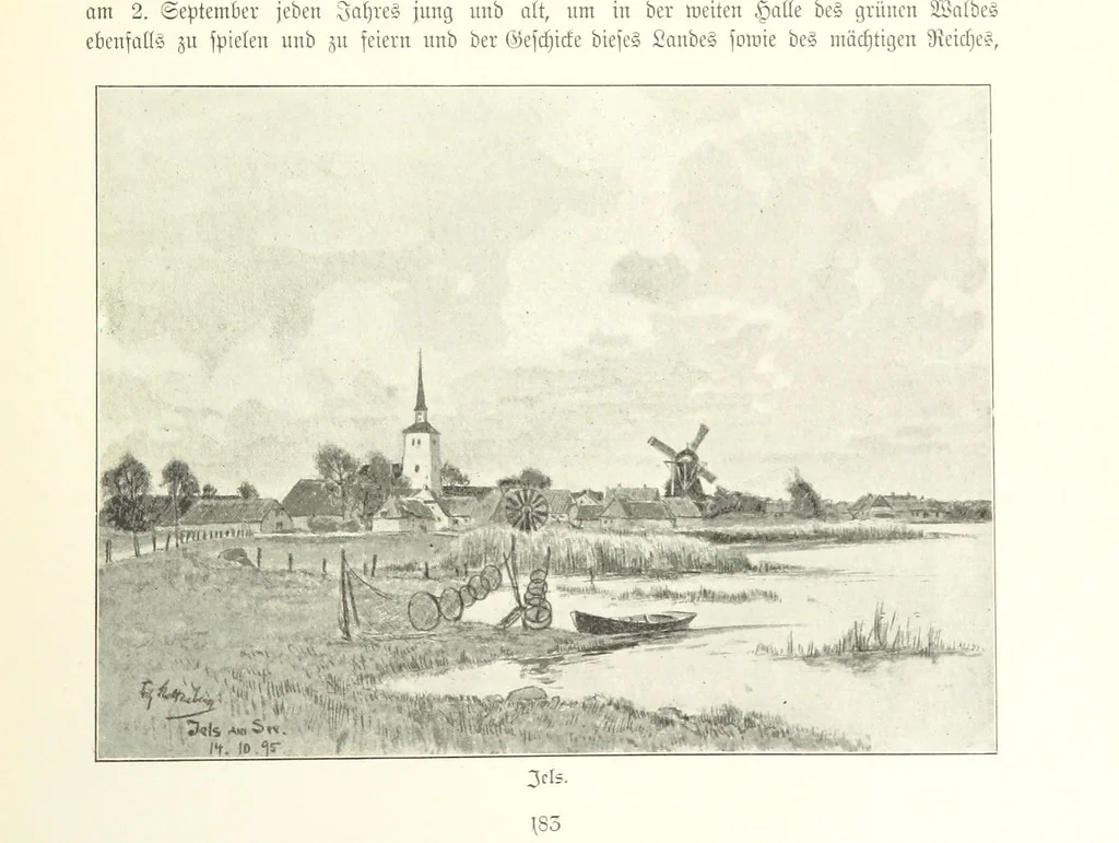 An illustration from Schleswig-Holstein meerumschlungen in Wort und Bild ... Herausgegeben von H. Haas, H. Krumm und F. Stoltenberg, etc, 1896, leaf 203
