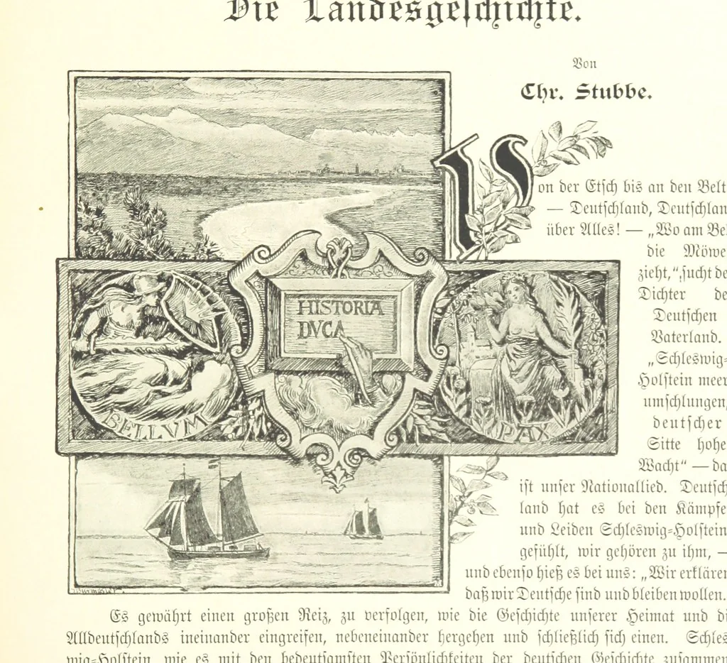 An illustration from Schleswig-Holstein meerumschlungen in Wort und Bild ... Herausgegeben von H. Haas, H. Krumm und F. Stoltenberg, etc, 1896, leaf 21