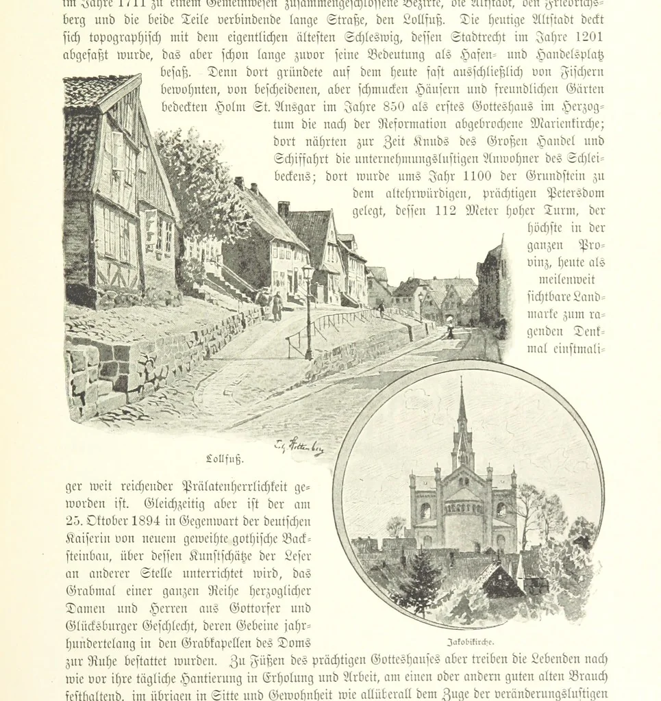 An illustration from Schleswig-Holstein meerumschlungen in Wort und Bild ... Herausgegeben von H. Haas, H. Krumm und F. Stoltenberg, etc, 1896, leaf 235