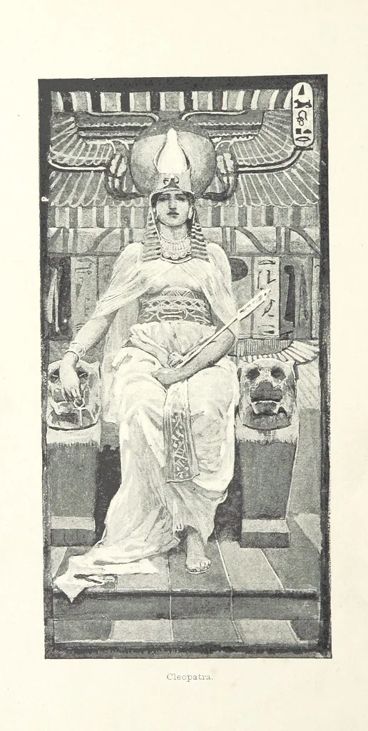 An illustration from Cleopatra, being an account of the fall and vengeance of Harmachis, the royal Egyptian, as set forth by his own hand. [A novel, with illustrations by R. C. Woodville and Maurice Greiffenhagen.] L.P, 1889, leaf 12