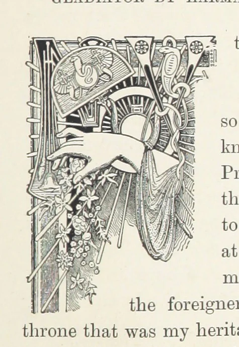 An illustration from Cleopatra, being an account of the fall and vengeance of Harmachis, the royal Egyptian, as set forth by his own hand. [A novel, with illustrations by R. C. Woodville and Maurice Greiffenhagen.] L.P, 1889, leaf 123