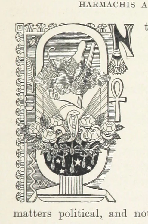 An illustration from Cleopatra, being an account of the fall and vengeance of Harmachis, the royal Egyptian, as set forth by his own hand. [A novel, with illustrations by R. C. Woodville and Maurice Greiffenhagen.] L.P, 1889, leaf 161