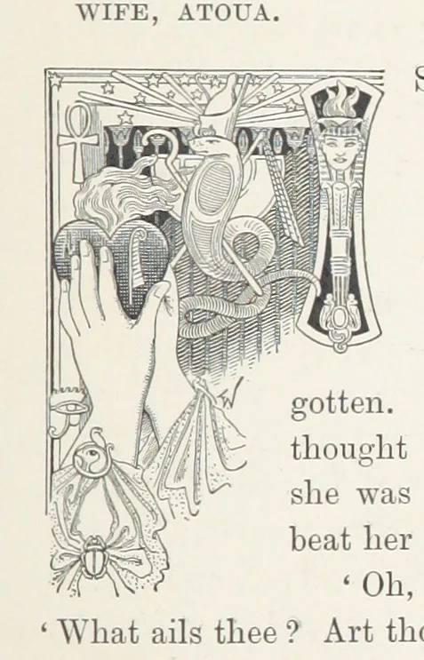 An illustration from Cleopatra, being an account of the fall and vengeance of Harmachis, the royal Egyptian, as set forth by his own hand. [A novel, with illustrations by R. C. Woodville and Maurice Greiffenhagen.] L.P, 1889, leaf 183