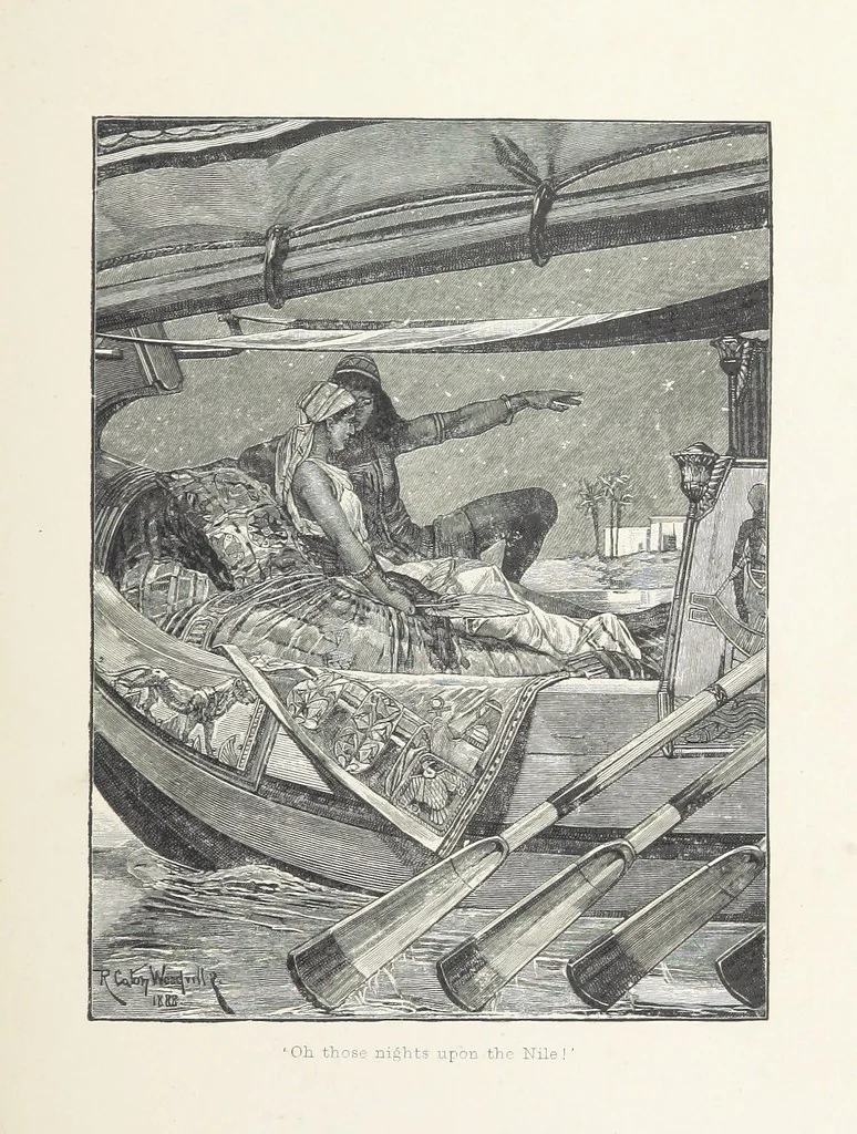 An illustration from Cleopatra, being an account of the fall and vengeance of Harmachis, the royal Egyptian, as set forth by his own hand. [A novel, with illustrations by R. C. Woodville and Maurice Greiffenhagen.] L.P, 1889, leaf 261
