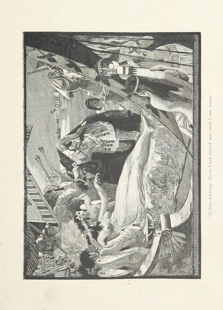 An illustration from Cleopatra, being an account of the fall and vengeance of Harmachis, the royal Egyptian, as set forth by his own hand. [A novel, with illustrations by R. C. Woodville and Maurice Greiffenhagen.] L.P, 1889, leaf 291