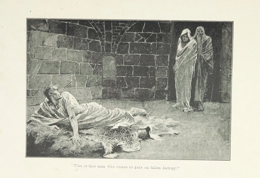 An illustration from Cleopatra, being an account of the fall and vengeance of Harmachis, the royal Egyptian, as set forth by his own hand. [A novel, with illustrations by R. C. Woodville and Maurice Greiffenhagen.] L.P, 1889, leaf 361