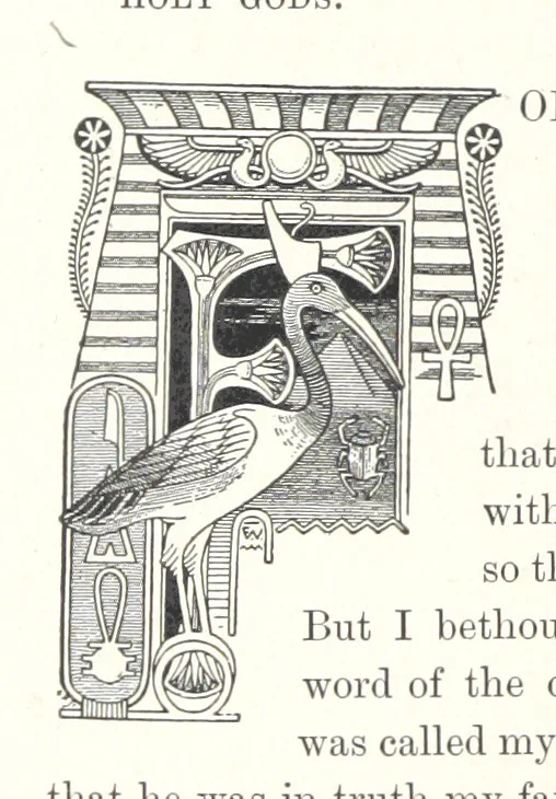 An illustration from Cleopatra, being an account of the fall and vengeance of Harmachis, the royal Egyptian, as set forth by his own hand. [A novel, with illustrations by R. C. Woodville and Maurice Greiffenhagen.] L.P, 1889, leaf 62