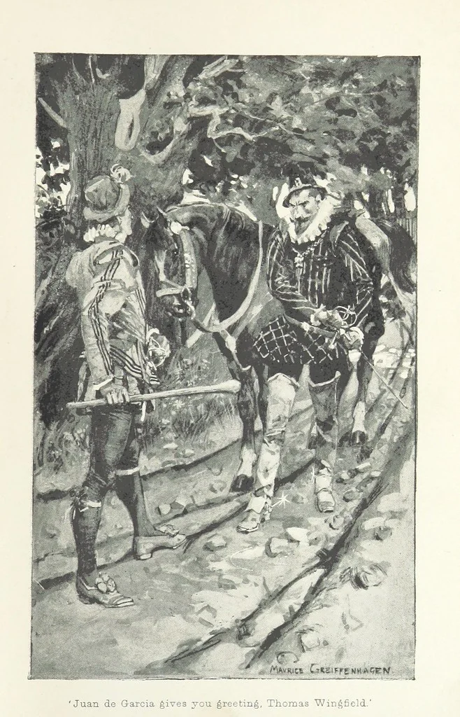 An illustration from Montezuma's Daughter. [With illustrations, 1893, leaf 35