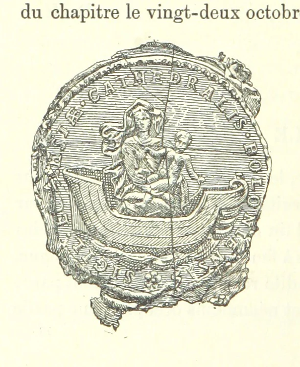 An illustration from Recueil historique du Boulonnais-notices, articles, éphémérides-1845-1893. Annoté, documenté et illustré par A. de Rosny, 1897, leaf 222