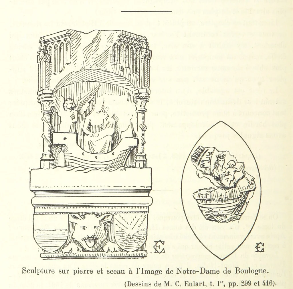 An illustration from Recueil historique du Boulonnais-notices, articles, éphémérides-1845-1893. Annoté, documenté et illustré par A. de Rosny, 1897, leaf 274