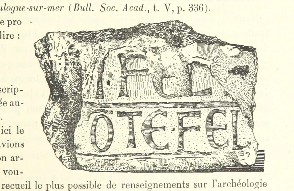 An illustration from Recueil historique du Boulonnais-notices, articles, éphémérides-1845-1893. Annoté, documenté et illustré par A. de Rosny, 1897, leaf 427