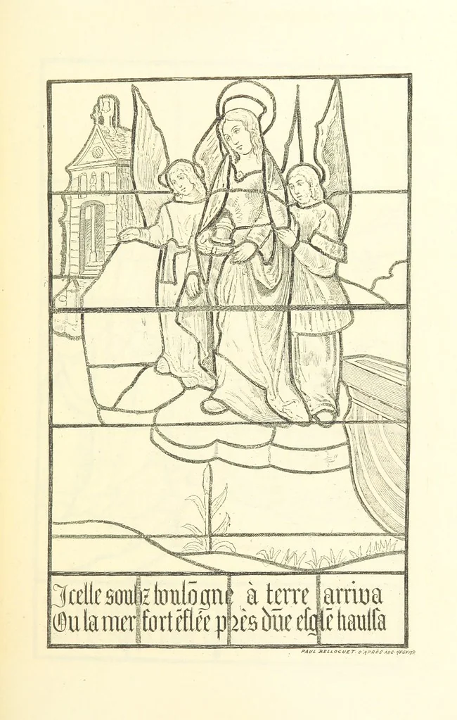 An illustration from Recueil historique du Boulonnais-notices, articles, éphémérides-1845-1893. Annoté, documenté et illustré par A. de Rosny, 1897, leaf 465