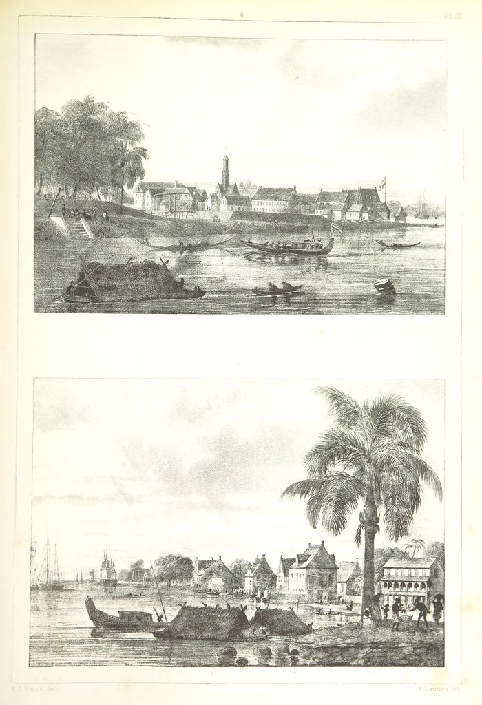 An illustration from Kolonisatie van Europeanen te Suriname. Opheffing van het pauperisme, ontwikkeling van handel en industrie, met ongeveer 90 platen, 1872, leaf 161