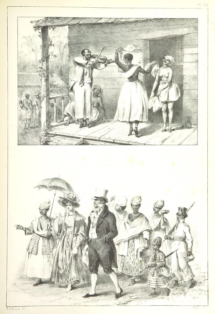 An illustration from Kolonisatie van Europeanen te Suriname. Opheffing van het pauperisme, ontwikkeling van handel en industrie, met ongeveer 90 platen, 1872, leaf 179