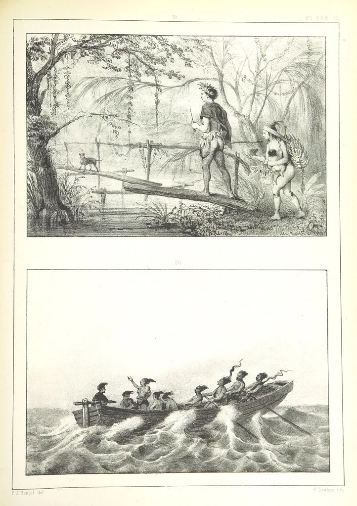 An illustration from Kolonisatie van Europeanen te Suriname. Opheffing van het pauperisme, ontwikkeling van handel en industrie, met ongeveer 90 platen, 1872, leaf 231