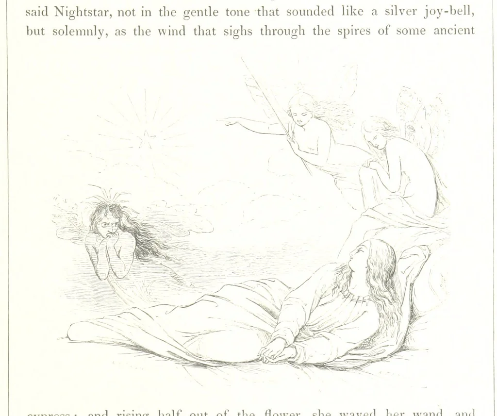 An illustration from Midsummer Eve: a fairy tale of love, 1848, leaf 183