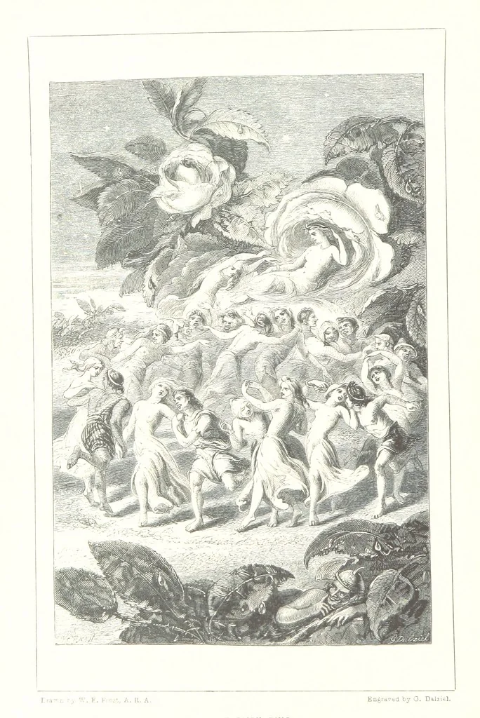 An illustration from Midsummer Eve: a fairy tale of love, 1848, leaf 48