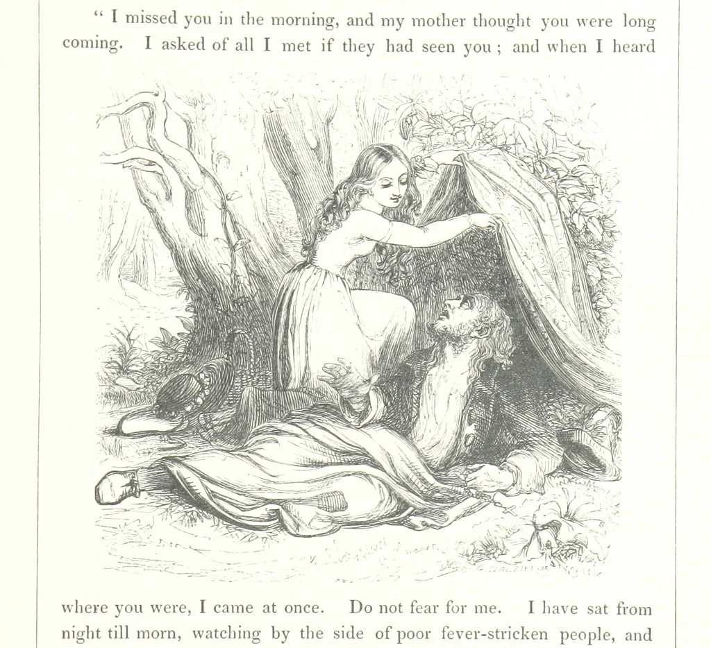 An illustration from Midsummer Eve: a fairy tale of love, 1848, leaf 91