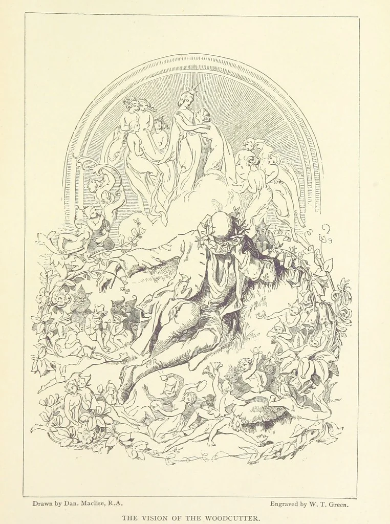An illustration from Midsummer Eve: a fairy tale of love, 1870, leaf 155